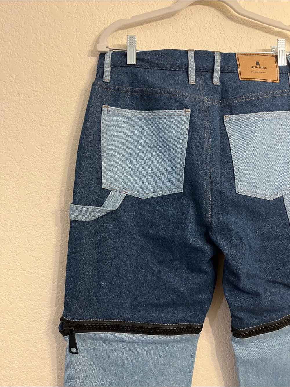 Teddy Fresh convertible patchwork/ two tone Jeans - Picture 11 of 13